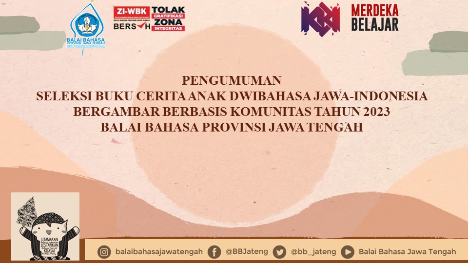Pengumuman Seleksi Buku Cerita Anak Dwibahasa Jawa-Indonesia