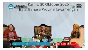 Mendikdasmen Tanda Tangani Prasasti Trigatra Bangun Bahasa di Balai Bahasa Provinsi Jawa Tengah